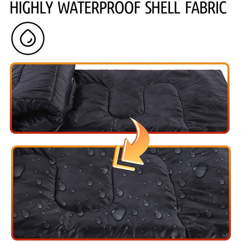 Camping Sleeping Bag 3 Season with Pillow & Compression Sack – Lightweight Sleep System for Adults, Hiking Backpacking Travel & Emergency Use, 4 Colors Available