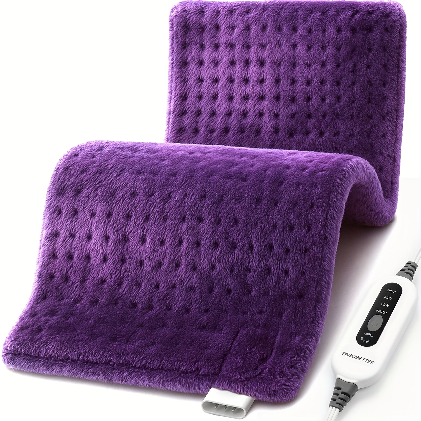 Heating Pad for Back Neck Shoulders & Cramps Ultra Soft Flannel – 6 Heat Settings Dry & Moist Heat Auto Shut-Off Machine Washable Electric Pad, 3 Sizes 12x15 12x24 17x33, Pain Relief Gift for Mom