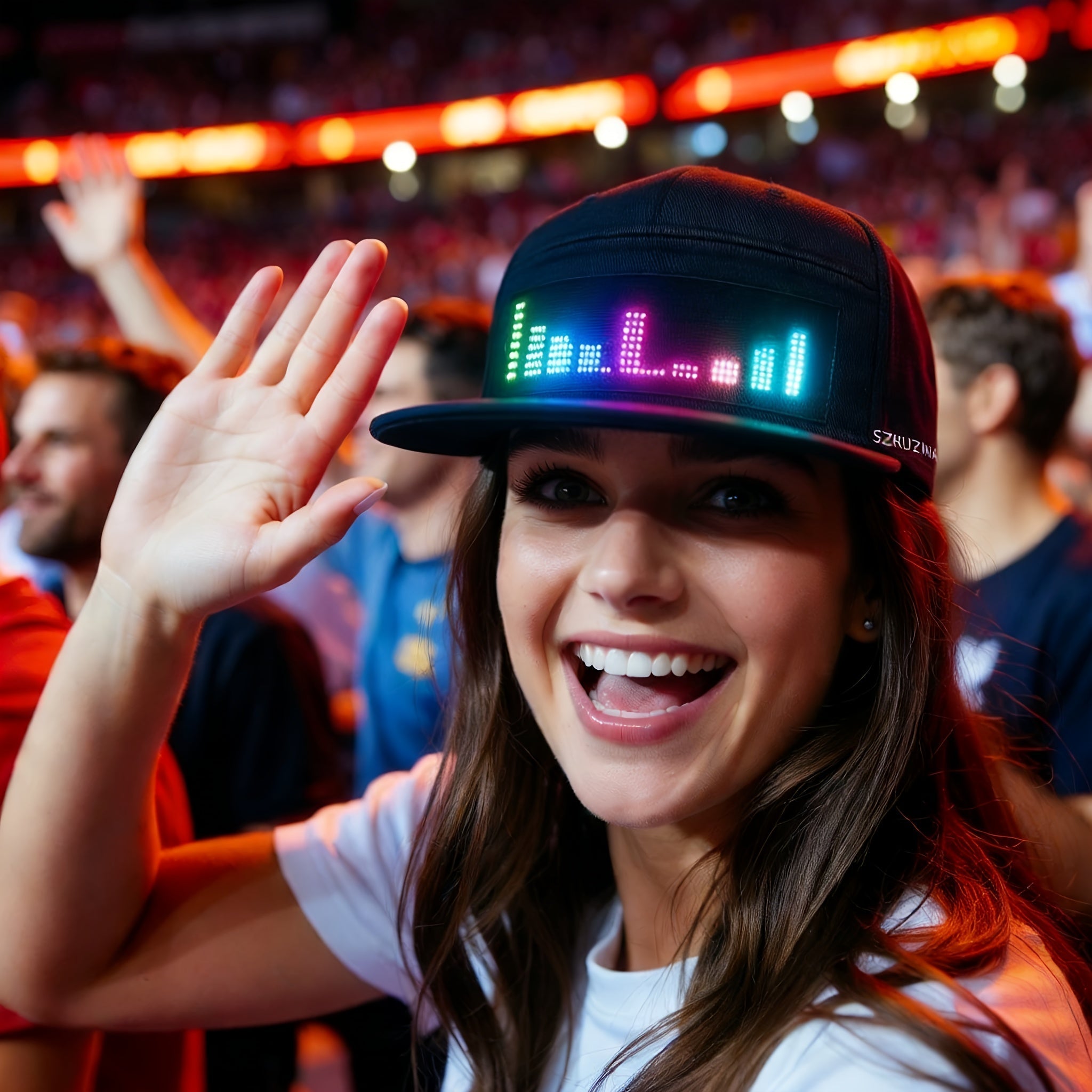 Programmable LED Hat APP Controlled Scrolling Text & Animation – Unisex Adjustable Smart Light Up Baseball Cap for Party Wedding Valentine's Day Carnival Festival in 3 Pixel Options