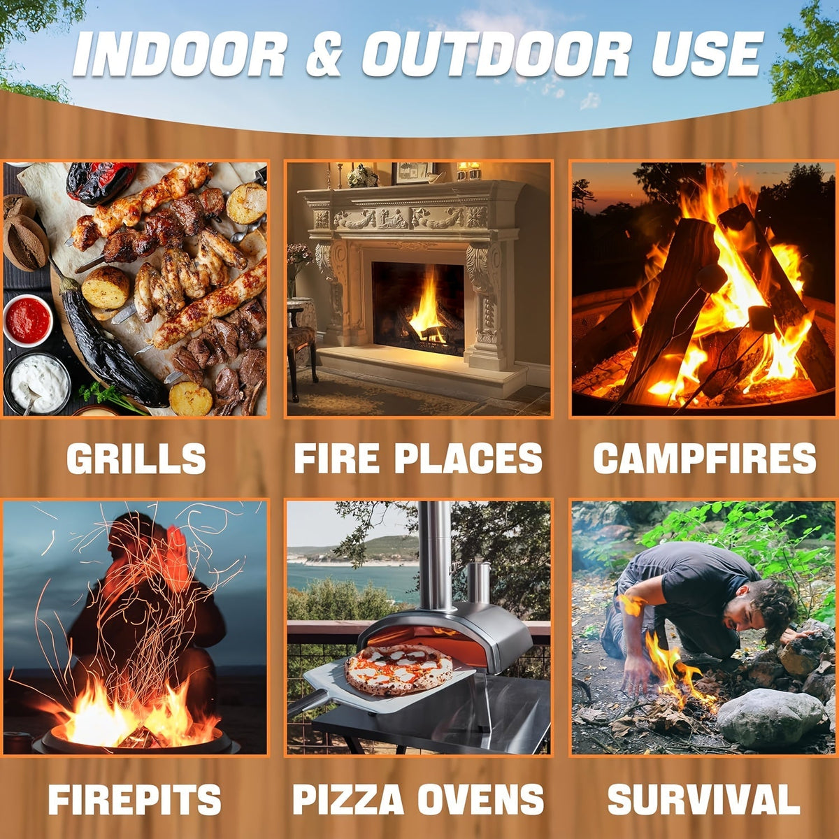Waterproof Odorless Fire Starter Squares Bulk Pack – 6-Minute Burn Charcoal Firestarter Cubes for Campfire BBQ Grill Fireplace Wood Stove Fire Pit, No Kindling Needed, 32 64 128 192 Piece Options