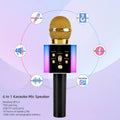 5-in-1 Wireless Karaoke Microphone with Built-In Speaker, LED Lights & Voice Changer – Portable Bluetooth Singing Mic for Parties, Family Gatherings, Travel & Outdoor Fun, 10 Colors