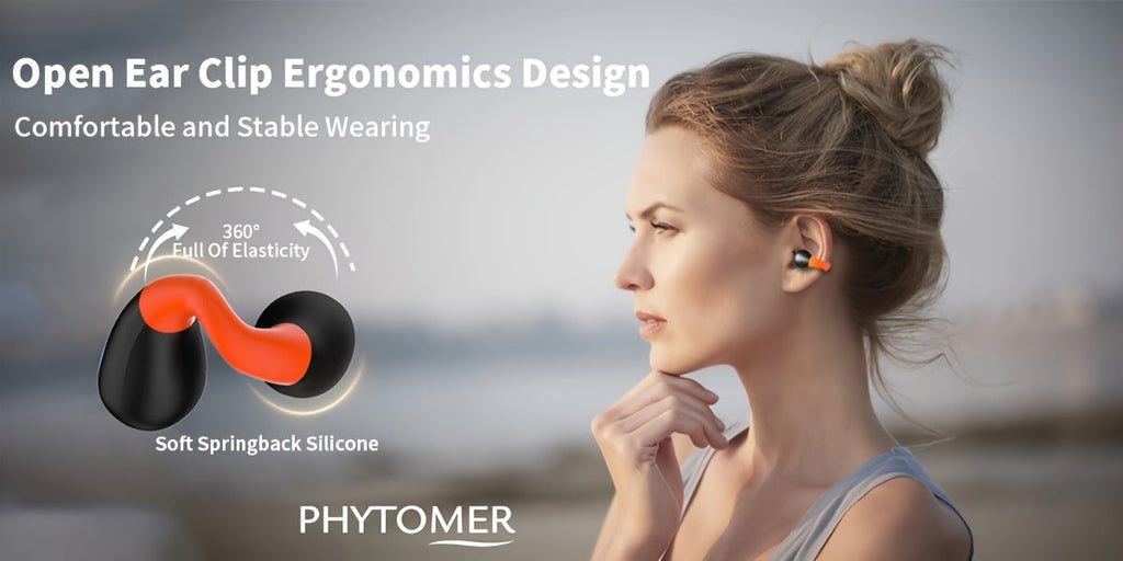 Open-Ear Wireless Earphones Bluetooth 5.4 TWS 360 Ambient Awareness ENC Clear Calls Touch Control Sport Fitness Earbuds All-Day Comfort Secure Fit Black Rose Pink White