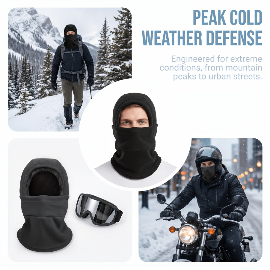 2 Pack Fleece Balaclava Ski Mask Windproof – Full Face Neck Cover Skull Cap for Men & Women, Soft Plush Warm Hood for Skiing Snowboarding Cycling Hiking Motorcycle Riding Cold Weather Outdoor Sports