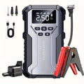 Portable Car Jump Starter Kit Multi-Function 12V Battery Booster with LED Flashlight SOS Rescue Light Air Pump for Cars Trucks Emergency Power Accessory