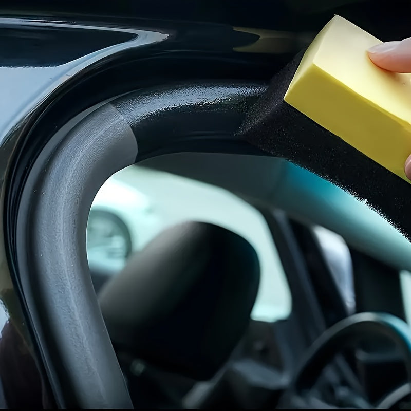 Car Plastic Rubber Repair Cream All-in-One Trim Restorer Scratch Remover Tire Shine Wax Anti-Cracking Anti-Aging UV Protection Formula for Interior Exterior Car Detailing Includes Sponge