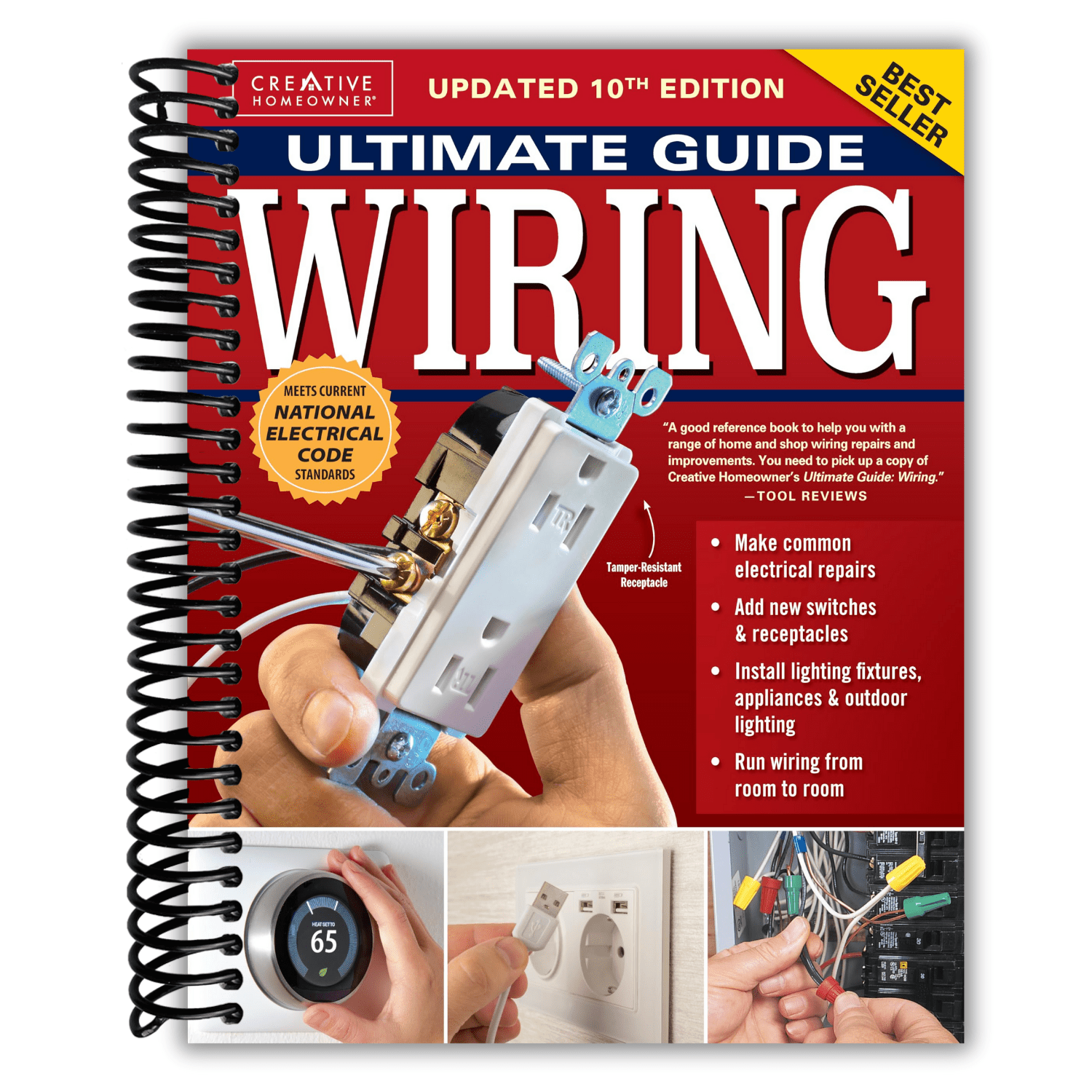 Ultimate Guide to Home Wiring 10th Edition – DIY Electrical Installations & Repairs | NEC Compliant | Switches, Outlets, LED, Smart Home, Outdoor Lighting & More