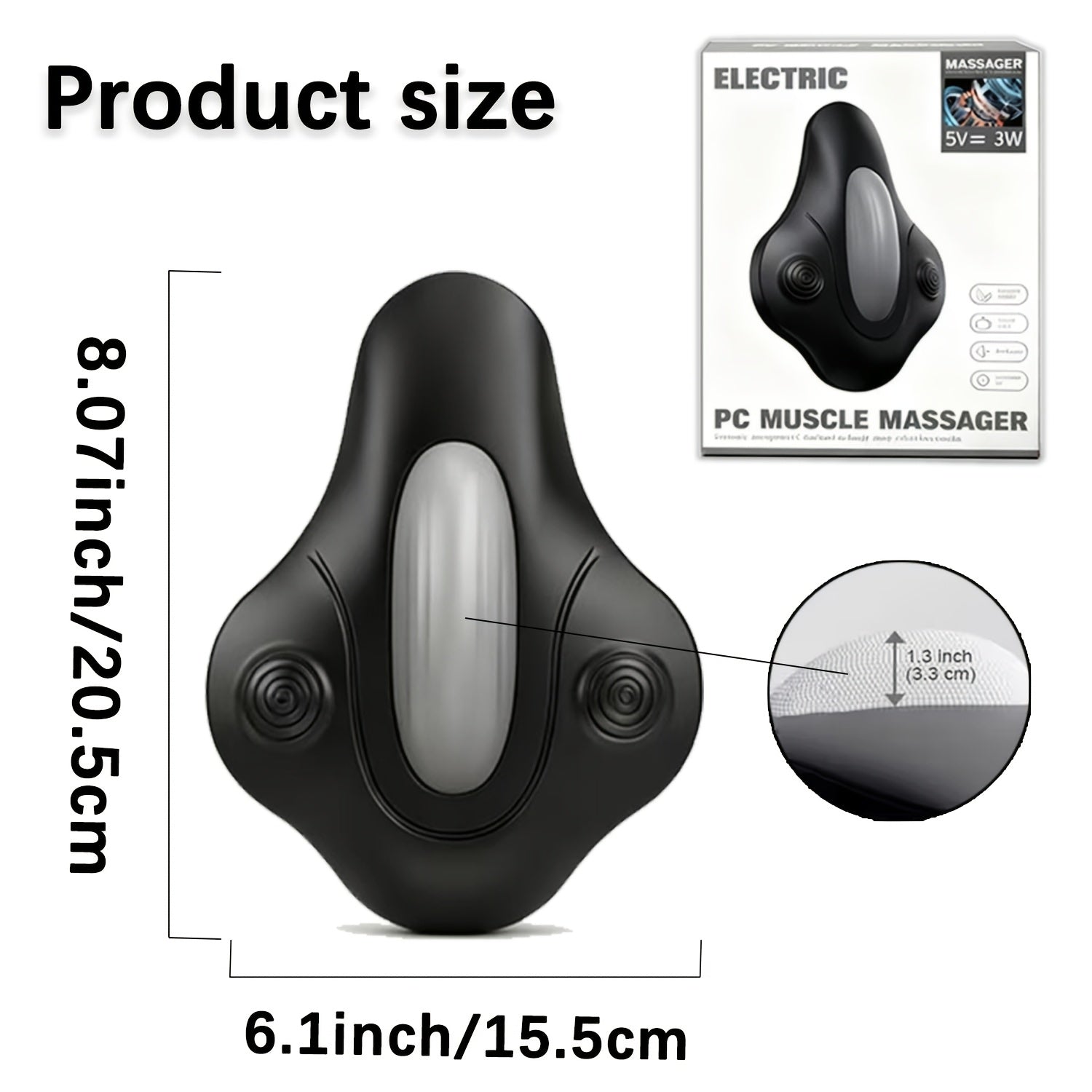 Electric Pelvic Floor Trainer – Cordless Kegel Cushion Device with 6 Vibration Modes for Pelvic Floor Exercises & Muscle Relaxation, Quiet Rechargeable Fitness Equipment for Men & Women at Home
