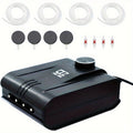 Aquarium Air Pump 4 Outlets 320GPH 8W – Quiet Fish Tank Air Pump Up to 400 Gallon with Adjustable Air Valve, Includes 4 Check Valves, 4 Air Stones & 4x5ft Tubing, for Freshwater Saltwater Hydroponics Pond