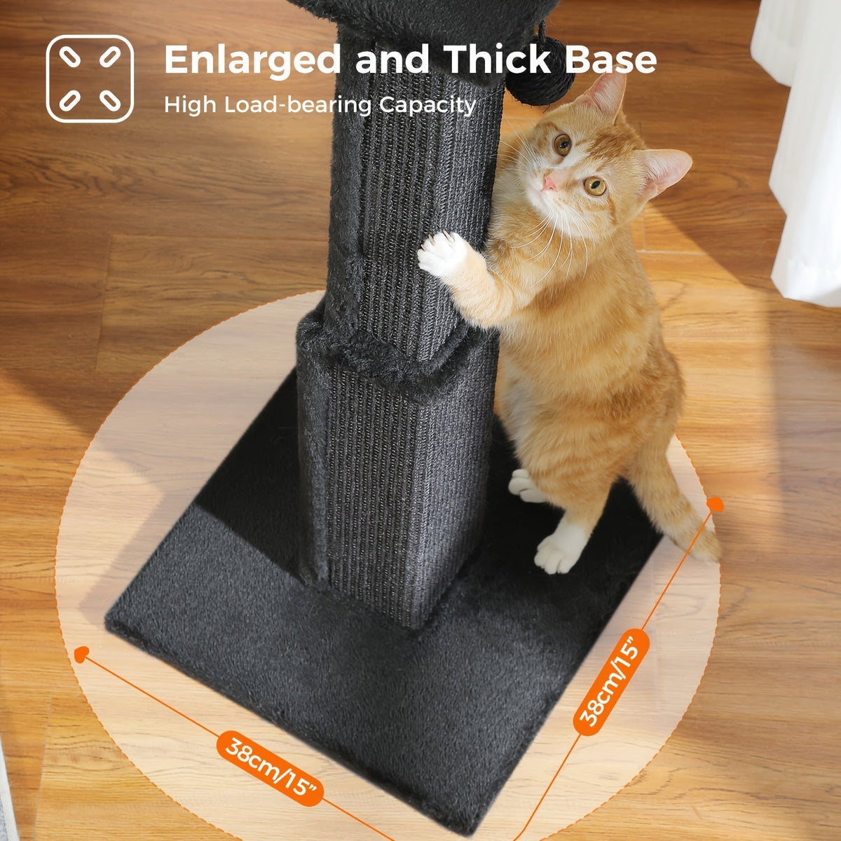 Multi-Tier Cat Tree Tower with Sisal Scratching Post Hanging Toys Sturdy Cat Climbing Activity Center for Indoor Cats Kittens Energetic Breeds Available in Grey Black Beige Brown Green