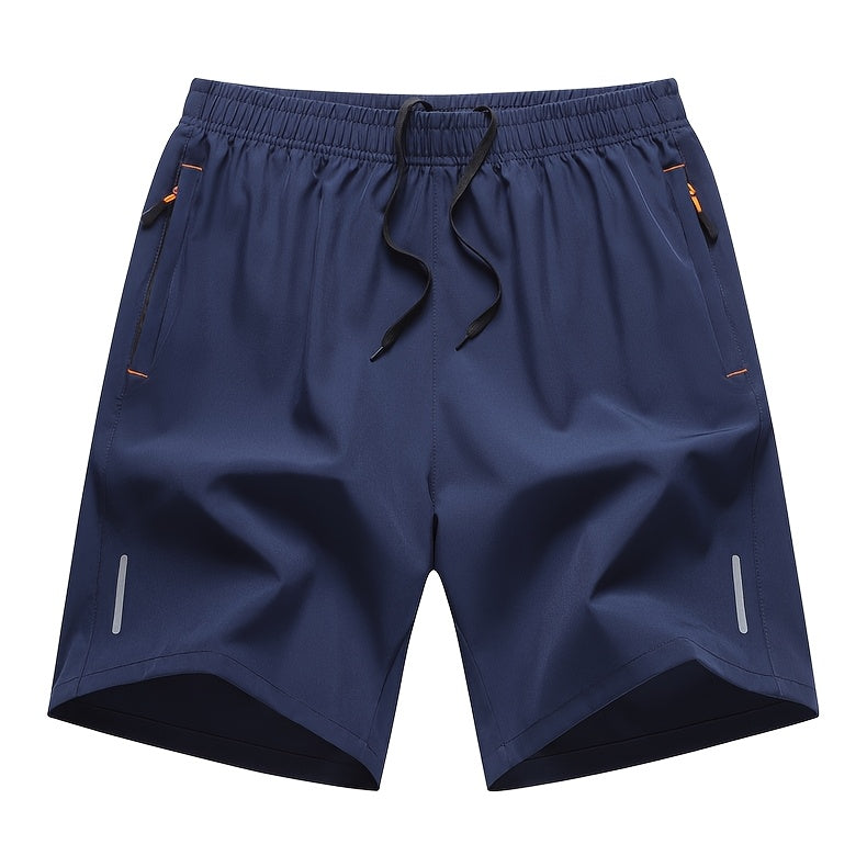 Men's Athletic Shorts 4-Pack Quick-Dry Lightweight Breathable, Zipper Pockets Drawstring Waist Loose Fit for Running, Gym, Cycling, Basketball, Tennis, Outdoor Sports & Beach - Mixed Colors S-XXXL