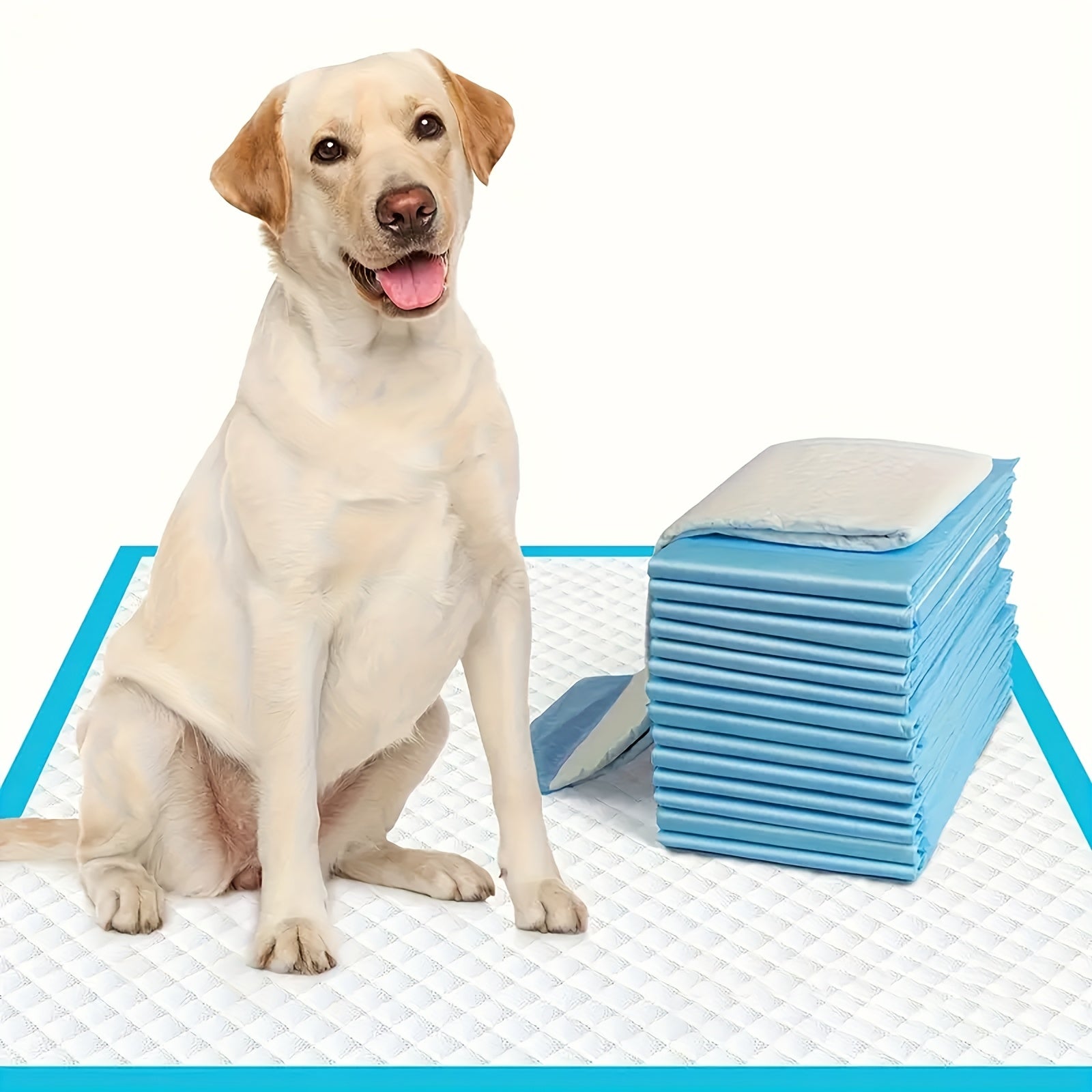 Super Absorbent Dog Pee Pads 23.6x23.6 Inch for Puppy Training & Indoor Pet Toilet Use – Leak-Proof Odor-Control Training Pads, 50/100/200/400 Count Bulk Value Packs