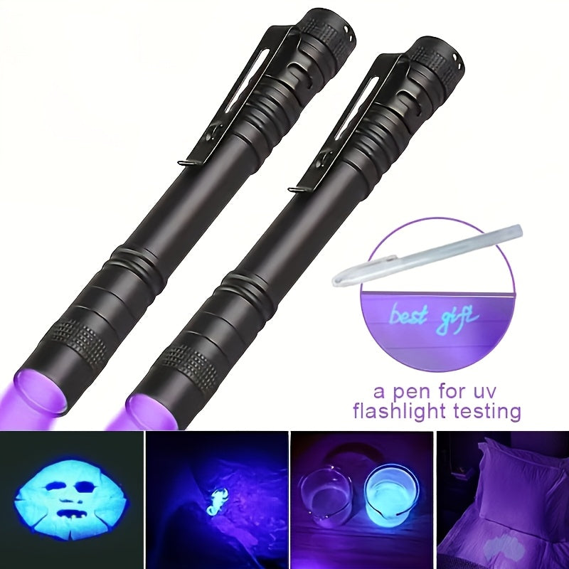 UV Blacklight Flashlight 395nm Portable Ultraviolet Light for Pet Urine Stain Detection Counterfeit Currency Scorpion Hunting Ringworm Inspection Multi-Pack 4 6 8 12pcs AAA Battery Powered