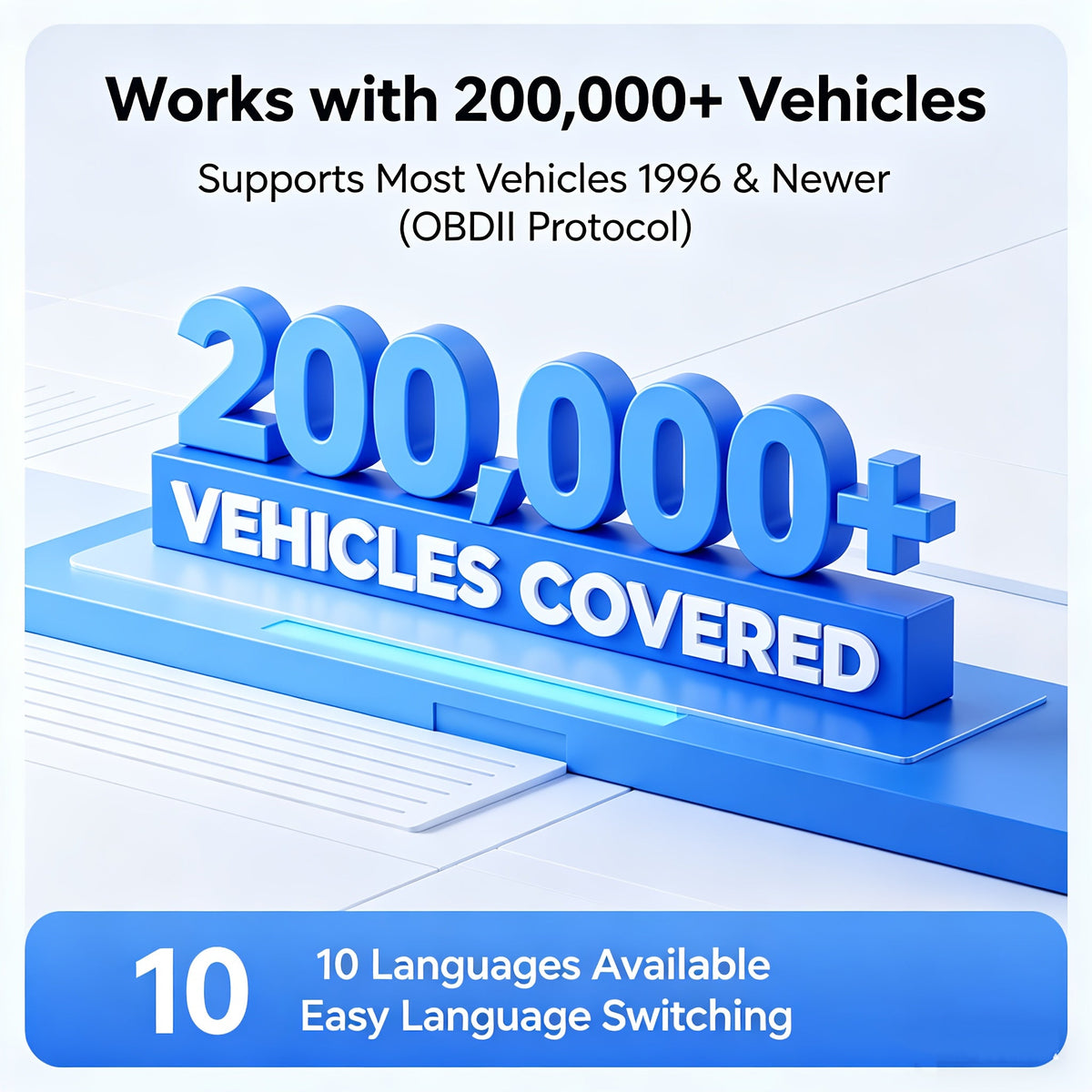 OBD2 Scanner Code Reader Plug-and-Play Car Diagnostic Tool Read Clear Engine Codes Live Data Freeze Frame I/M Readiness Emissions Test All OBDII Vehicles 1996+ No Battery Blue | Nova Mart