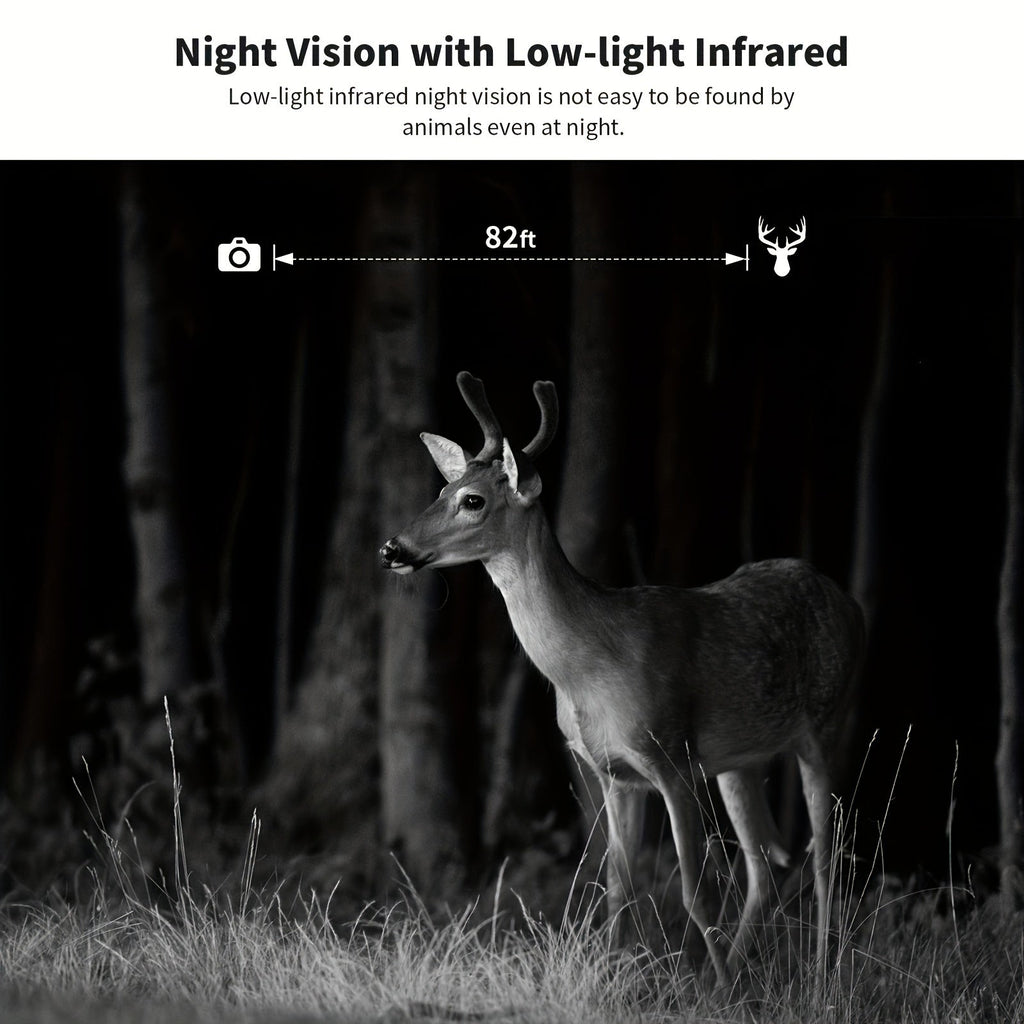 4G LTE Solar Trail Camera – 4K Live Video Remote Viewing, HD 82ft Night Vision, 0.2s Trigger, Built-In SIM Card, IP65 Waterproof, No WiFi Needed, Hunting Wildlife Camera 1pc/4pcs