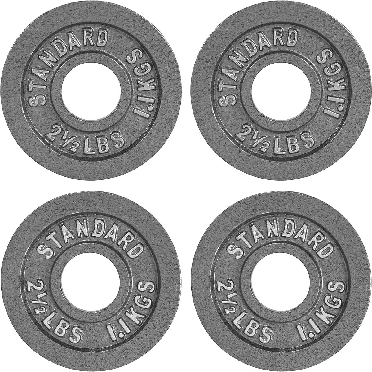 Cast Iron Weight Plates 2-Inch Solid Baked Enamel Finish for Strength Training Weightlifting Bodybuilding Powerlifting Home Gym Barbell 2.5 5 10 25 35 45 100LB
