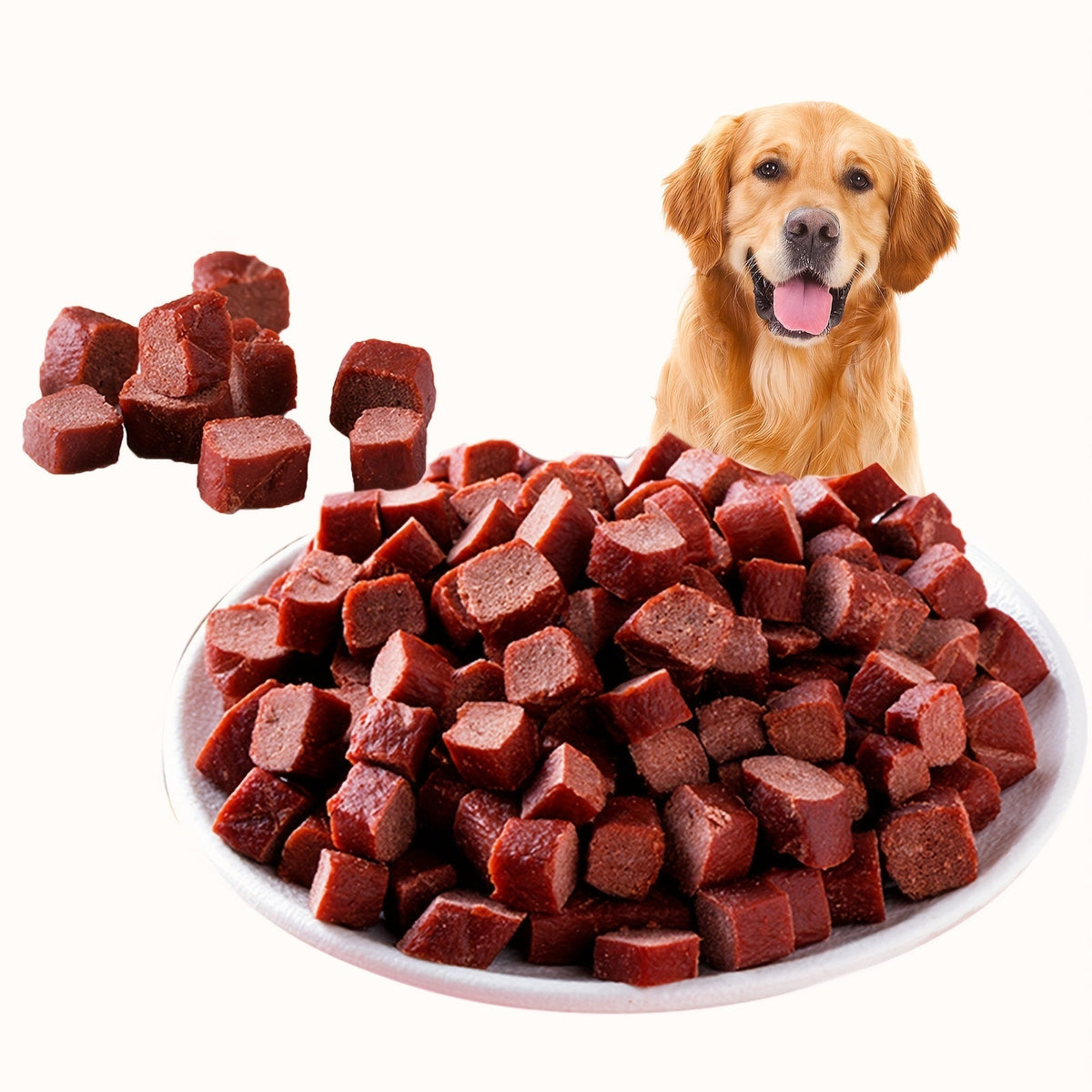 Beef Tendon Dog Chews 150g Multi-Flavor Natural High-Protein Rawhide-Free Dental Chew Sticks Strips Cubes Egg Yolk Treats for Puppies Adult Dogs Training Rewards