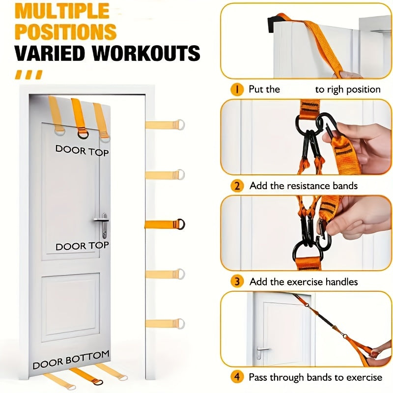 5-Piece Heavy-Duty Resistance Bands Set Up to 225lbs – Includes 3 Resistance Bands Handle & Door Anchor for Home Gym Deltoid Press Face Pull Bicep Curl Workout, Great Fitness Gift