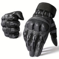 Tactical Full Finger Gloves with Touchscreen Compatibility Anti-Skid Wear-Resistant for Motorcycle Hiking Camping Hunting Shooting Cycling Outdoor Sports Men Women Black
