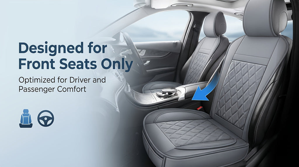 Universal Front Car Seat Covers 2 Pack Full Surround High-Back Bucket Seat Protector Anti-Slip Easy Install for Cars SUVs Trucks Multiple Colors and Styles Aero Wave Luxe Diamond Dynamic Stripe