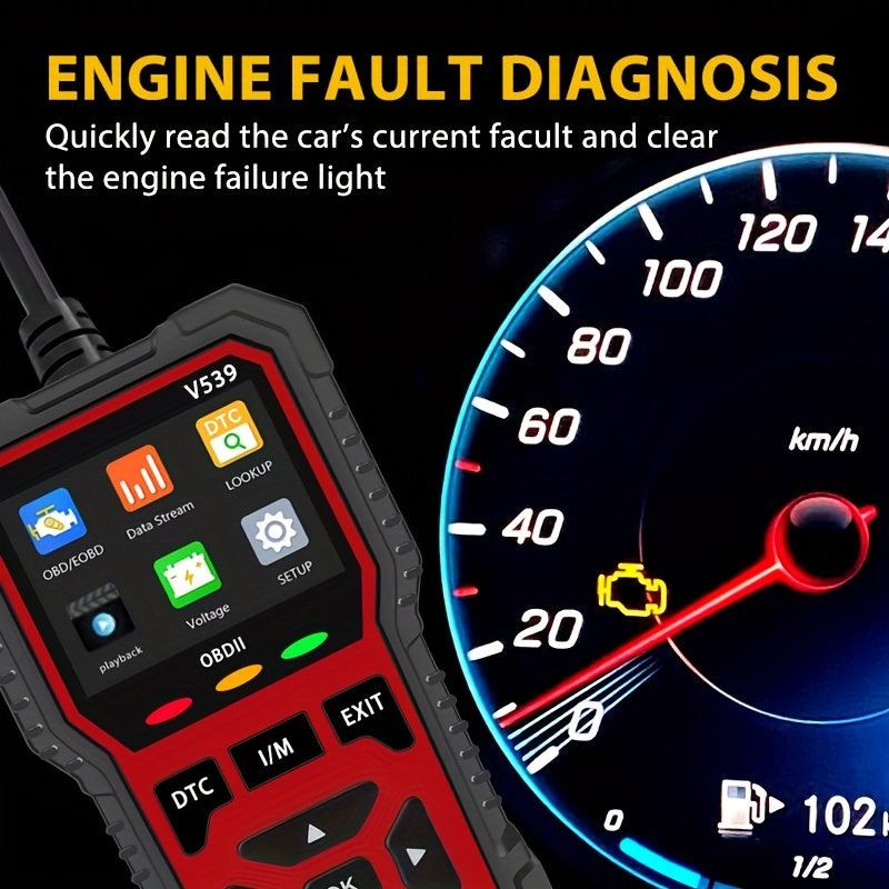 Advanced OBD2 Scanner Faster Processing Chip 10 Languages Read Clear Engine Codes Live Data Freeze Frame I/M Readiness All OBD2 Protocols CAN ISO KWP All Cars 1996+ Red | Nova Mart