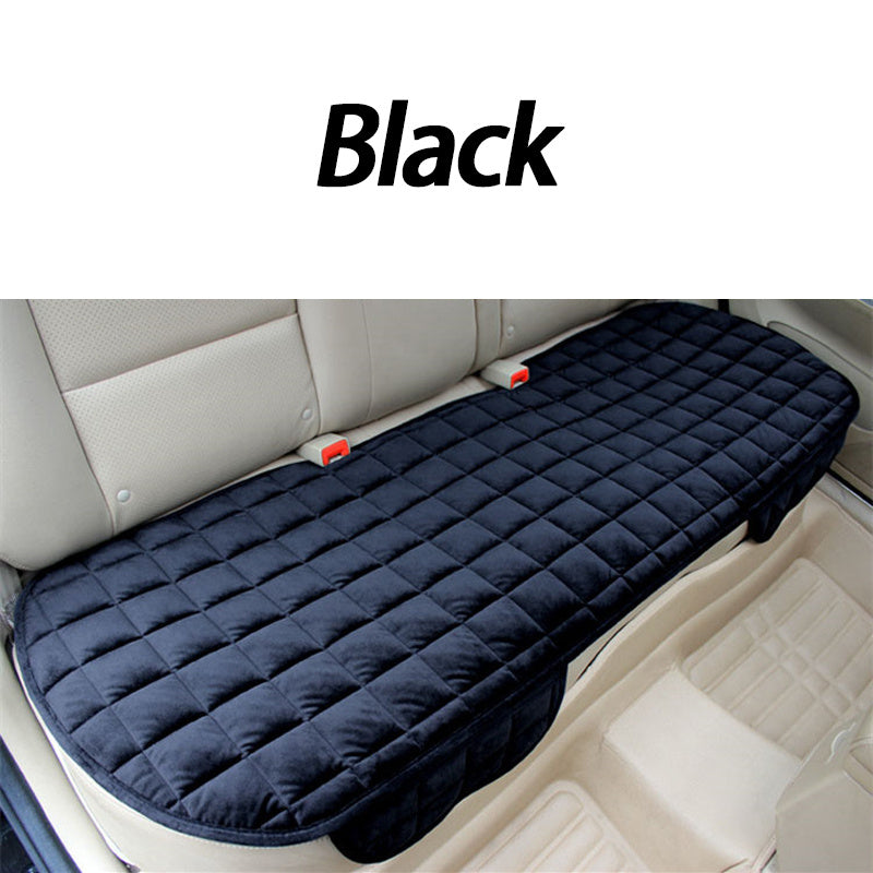Plush Plaid Car Seat Cushion Protector 3-Piece Set – Thick Warm Memory Foam Pad, Non-Slip Breathable Universal Fit, Hand Washable Lightweight Car Seat Cover for 2 Front + 1 Back Seat, All Seasons