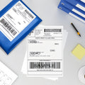 4x6 Direct Thermal Fanfold Shipping Labels 1000 or 4000 Pack Waterproof Perforated Self-Adhesive 500 Per Stack Compatible with Zebra Rollo MUNBYN
