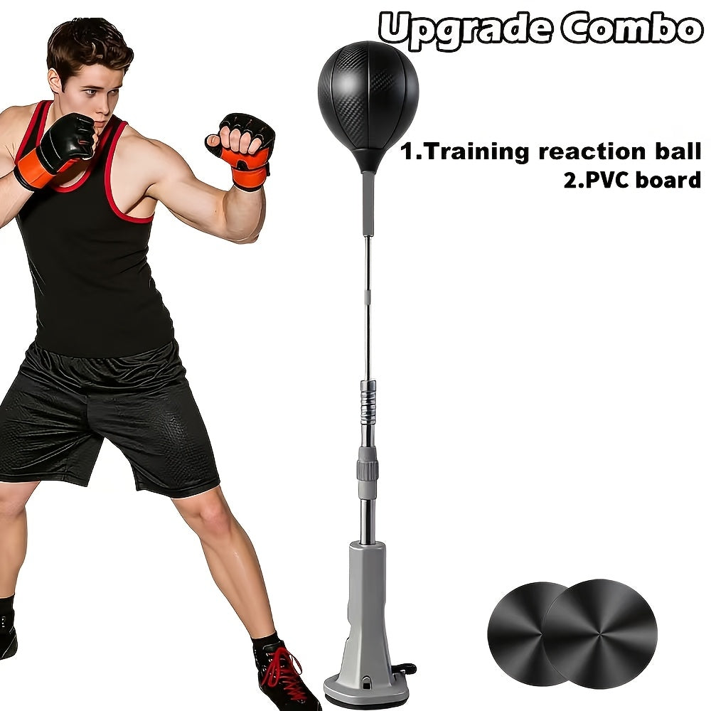 Reaction Punching Ball Indoor Boxing Training Speed Ball – Suction Cup & Adhesive Bases, Adjustable, Reinforced High Quality, for Adults and Youth Boxing Fitness Workout