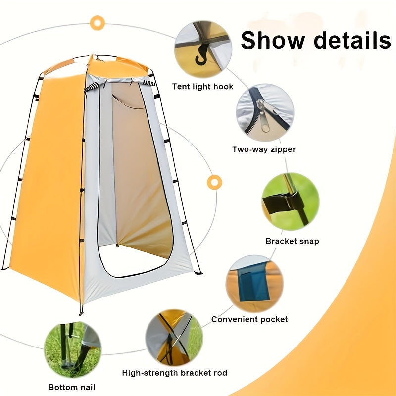 Pop-Up Camping Shower Tent & Privacy Shelter – Portable Waterproof Changing Room, Outdoor Toilet Tent for Camping, Hiking, Beach, Backpacking & Festivals, Instant Setup No Tools Needed