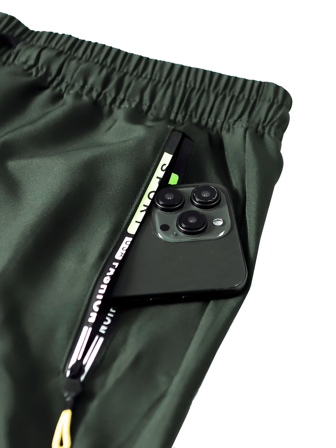 Multi-Pocket Cargo Pants Women Neon Green Zipper Accents Drawstring Waist Full-Length Outdoor Travel Trousers 4 Colors XS-XXL Streetwear