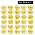 30-Pack LED Fairy Lights Battery Operated with Silver Wire – 6.5ft 20 LED Firefly Starry String Lights, Batteries Included, Perfect for DIY Wedding, Bedroom, Party, Patio, Christmas & Valentine's Day Decor