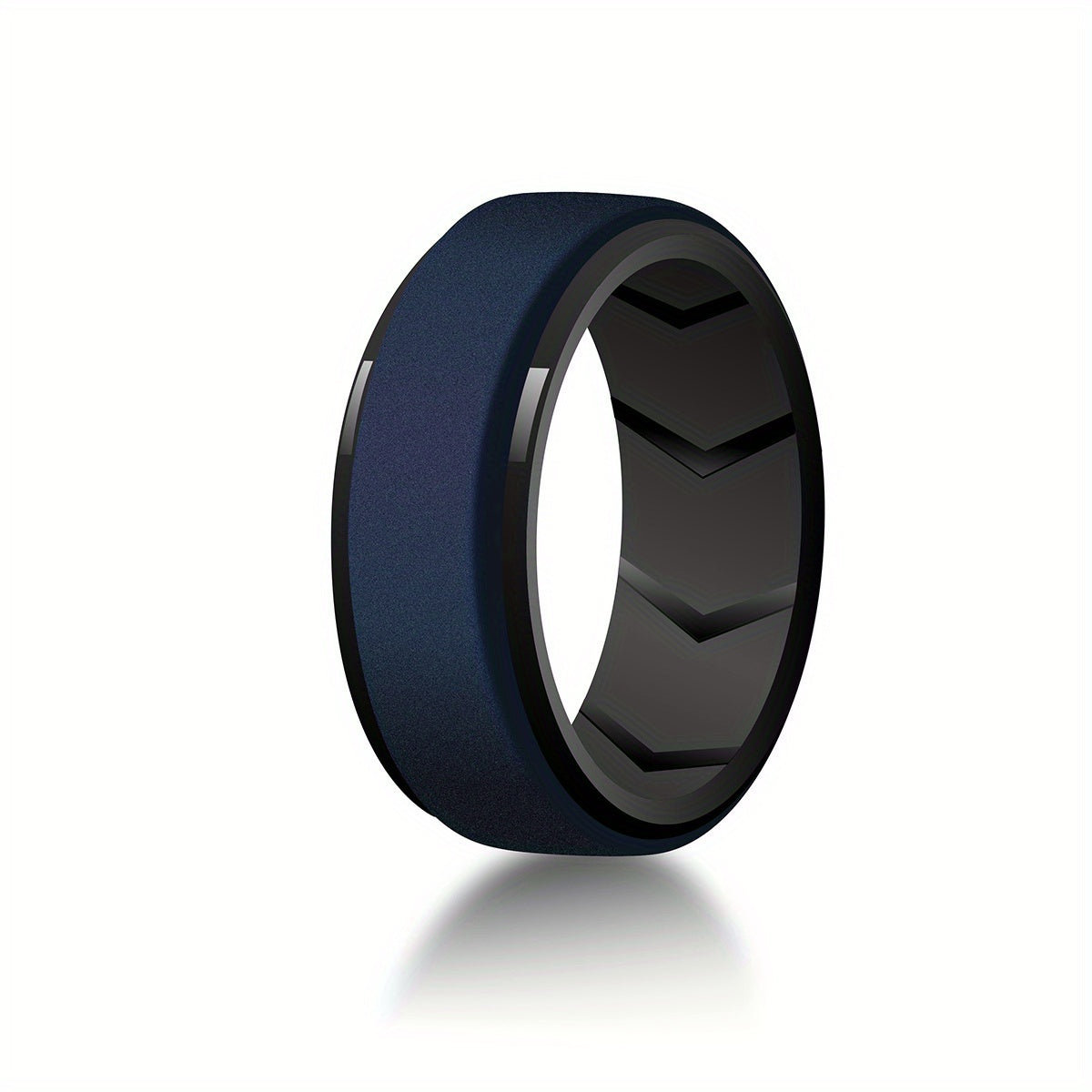 Silicone Wedding Rings for Men 7 Pack 8mm Wide Breathable Step Edge Sport Bands – Flexible Workout Fitness Ring Set Durable Multi-Color Active Lifestyle Jewelry Sizes 7-14