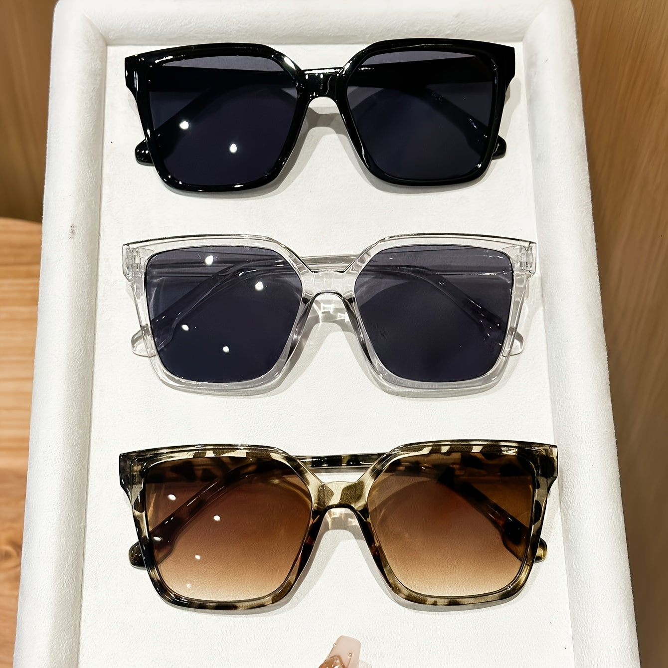 Women's Double Bridge Fashion Glasses 3-Pack – Tortoiseshell Minimalist Clear Lens Casual Everyday Eyewear Set Gift