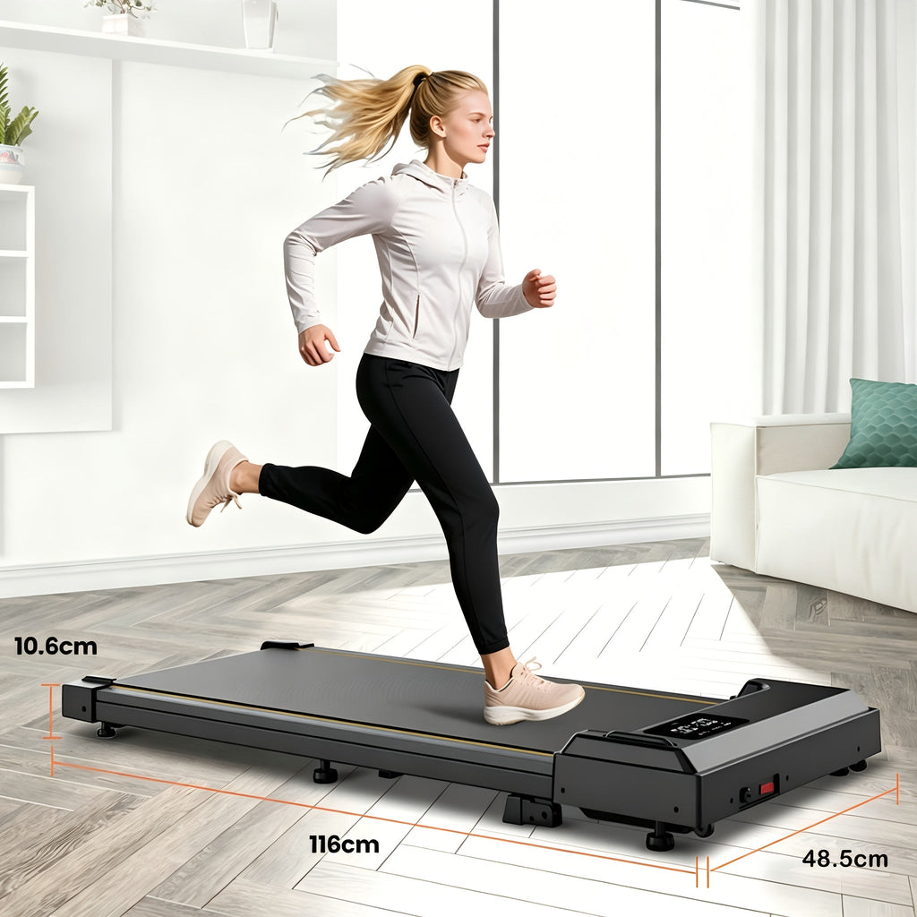 Under Desk Walking Pad Treadmill 2.5HP 15% Incline 4-in-1 Quiet Motor 265 Lbs Capacity with Remote Control & LED Display - Portable Home Office Fitness Treadmill for Walking, Jogging & Weight Loss