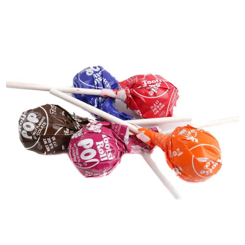 Tootsie Pops Assorted Flavors Lollipops 1 lb Bulk Bag 24 Count Hard Candy with Chewy Chocolate Tootsie Roll Center Gluten Free Party Candy for Halloween Gifting