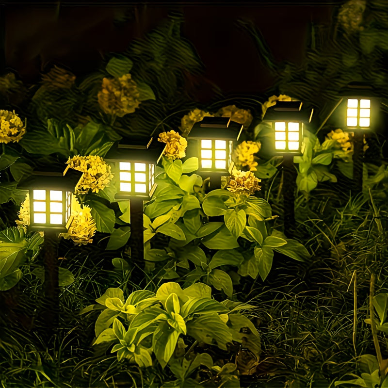 Solar Outdoor Lights LED Garden Path Lights IP44 Waterproof Landscape Lighting for Sidewalk Driveway Lawn Yard Courtyard Warm White Multicolor Pack of 6 12 or 24 Christmas Holiday Decor No Wiring