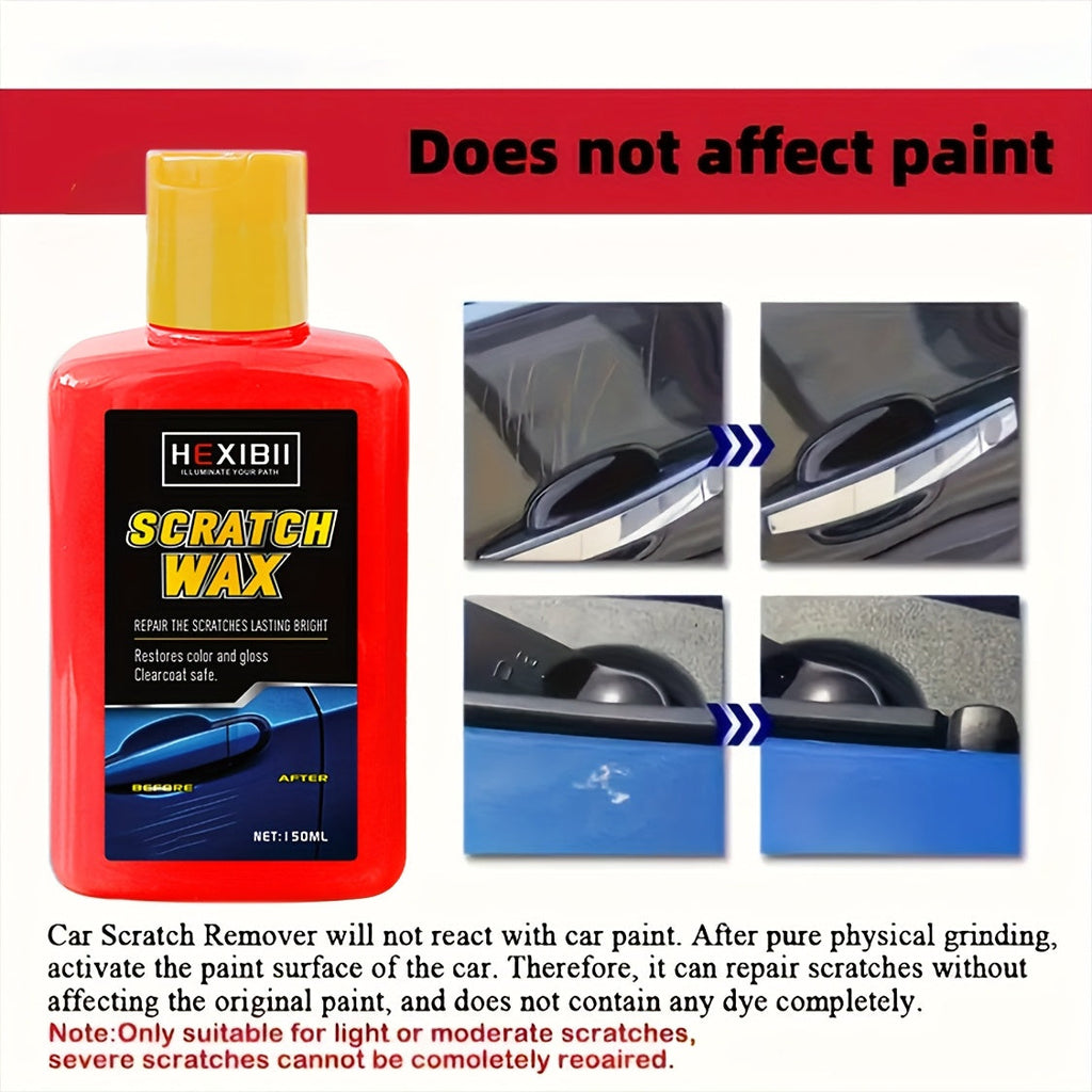 Car Scratch Remover Paste – Professional Clear Coat Repair Kit for Surface Blemishes, Swirl Marks & Light Scratches, 150ml Car Care Kit for Exterior Paint Restoration