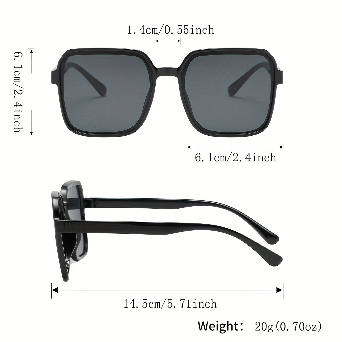 14 Pcs Women's Square Glasses Set – Chic Tinted Lenses, Minimalist Plastic Frames, Fashion Eyewear for Parties, Festivals & Everyday Style, European American Trendy Design