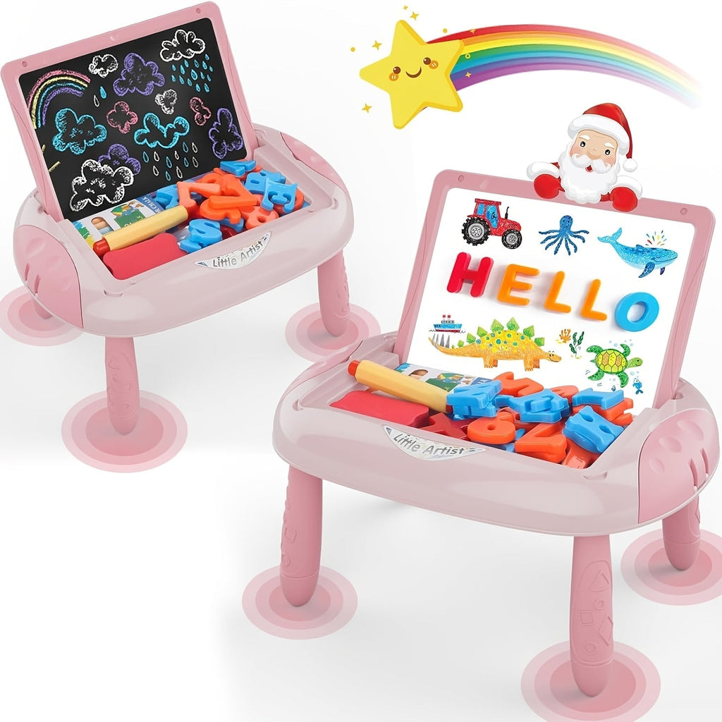 Kids Magnetic Drawing Board Double-Sided Doodle Board with Teaching Supplies – Portable Space-Saving Art Toy for Creative Drawing, Writing & Learning | Gift for Boys & Girls
