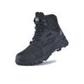 Steel Toe Boots for Men & Women – Waterproof Work Construction Safety Shoes with Anti-Piercing Kevlar Midsole, Non-Slip Rubber Sole, ASTM F2413-18 Compliant, Sizes US 4.5–13.5, Black