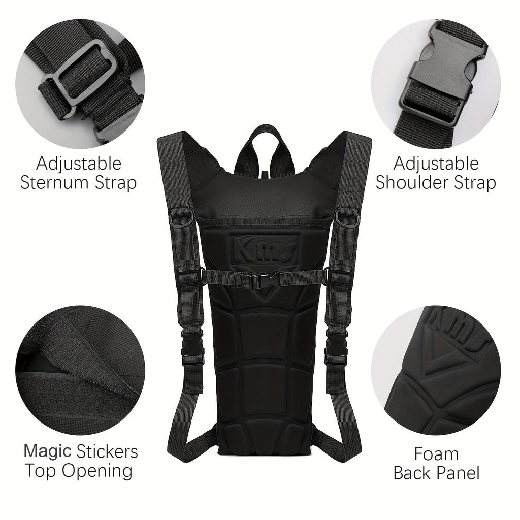 Hydration Backpack with 3L Water Bladder – Nylon Hiking Pack with Included Water Bag for Camping, Trail Running & Outdoor Adventures, Available in Khaki, Green, Camo & Camo Gray