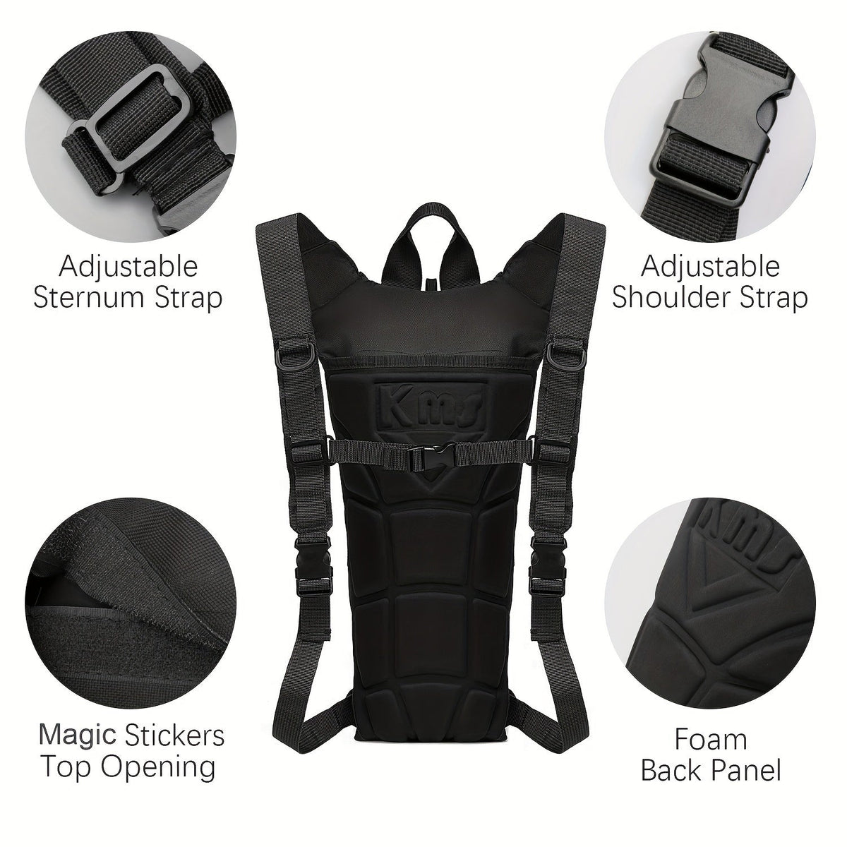 Hydration Backpack with 3L Water Bladder – Nylon Hiking Pack with Included Water Bag for Camping, Trail Running & Outdoor Adventures, Available in Khaki, Green, Camo & Camo Gray