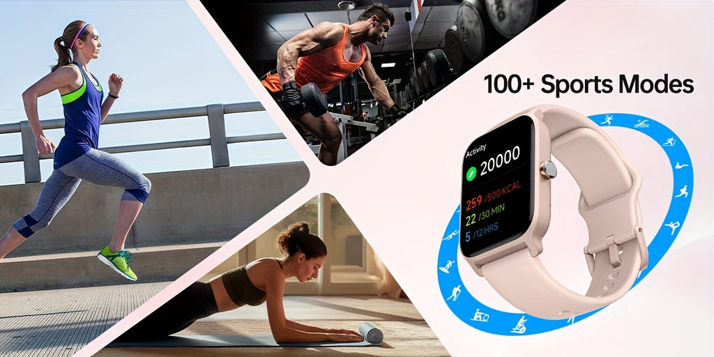 FAWEIO Smart Watch with Alexa & Wireless Calling – 1.8" HD Touchscreen Fitness Tracker, 100+ Sports Modes, Heart Rate SpO2 Sleep Monitor, Compatible with iPhone & Android for Women & Men