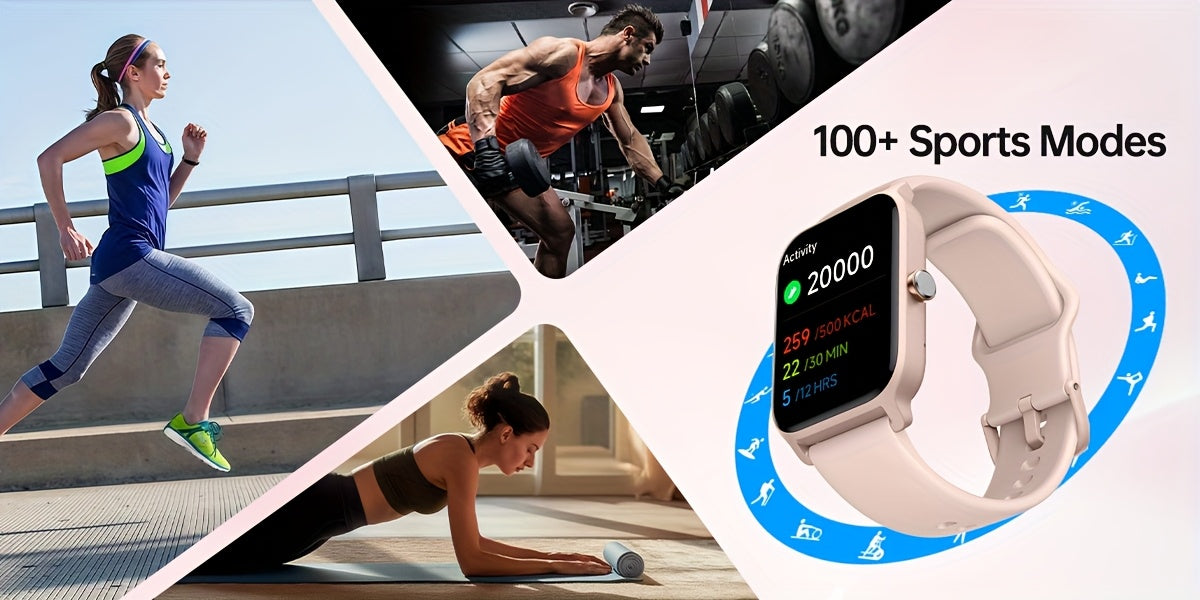 FAWEIO Smart Watch with Alexa & Wireless Calling – 1.8" HD Touchscreen Fitness Tracker, 100+ Sports Modes, Heart Rate SpO2 Sleep Monitor, Compatible with iPhone & Android for Women & Men