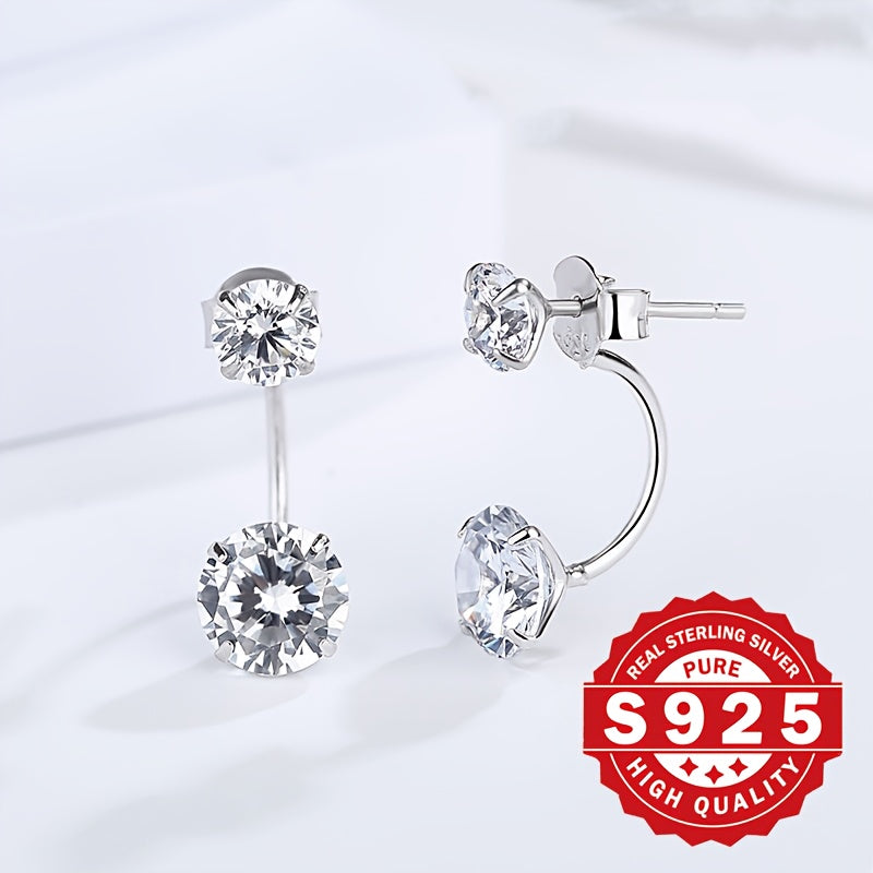S925 Sterling Silver Classic Elegant Stud Earrings for Women – Hypoallergenic Delicate Silver Jewelry for Daily Wear Party Festival Gift-Ready Packaging Christmas Birthday Anniversary