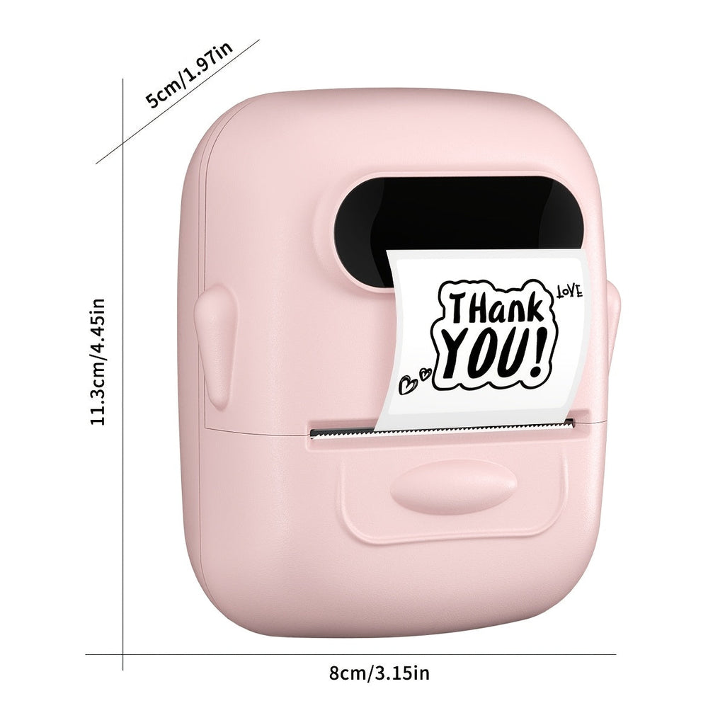 Bluetooth Wireless Thermal Label Maker – No Ink Required, Multiple Templates, Portable Label Printer for Home Office School Storage Organization, Pink White Blue
