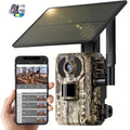 4G LTE Solar Trail Camera 4K – Cellular Game Camera with Built-In SIM Card, Phone App Live View, 0.2s Trigger, 82ft Night Vision, Solar Panel, Motion Activated for Hunting & Property Security