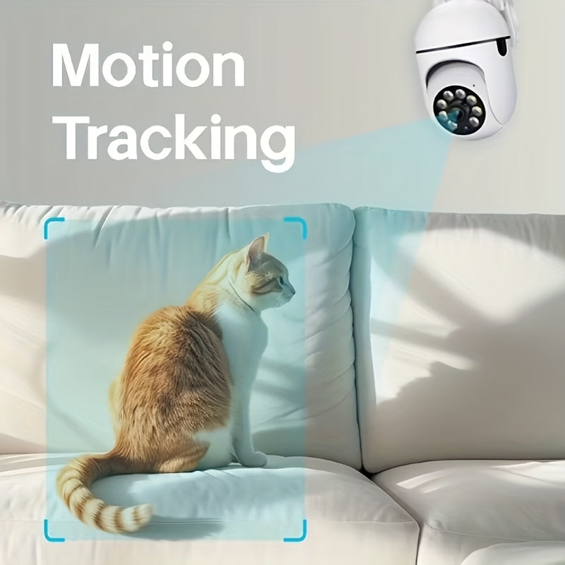 6-Pack 1080P Full HD WiFi Security Camera with 355° Panoramic Rotation – Night Vision, Two-Way Audio & Motion Detection Alerts, Wireless Indoor Home Security Camera System, USB Powered, Smartphone Compatible