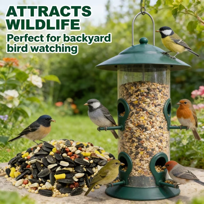 Wild Bird Seed 1 lb Premium No-Filler Songbird Food Attracts Cardinals Finches Sparrows Chickadees Year-Round Outdoor Feeding Hanging Lawn Ground Feeders