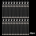 20pcs Beadable Keychain Making Kit for Women – DIY Double Blank Bar Key Rings with Lobster Clasp for Bag Pendant, Wedding, Party, Graduation, Back to School & Holiday Gift Craft Set