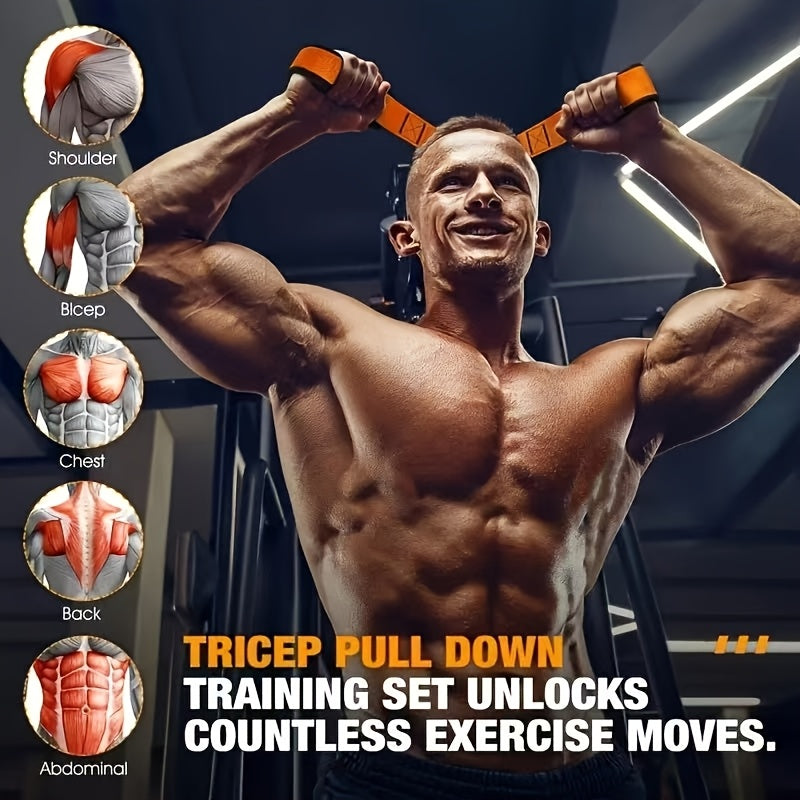 5-Piece Heavy-Duty Resistance Bands Set Up to 225lbs – Includes 3 Resistance Bands Handle & Door Anchor for Home Gym Deltoid Press Face Pull Bicep Curl Workout, Great Fitness Gift